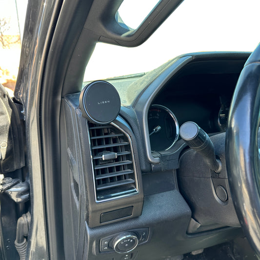 Custom 17mm phone mount for 2015-2020 F150 Vent Bezel (Vent not included)