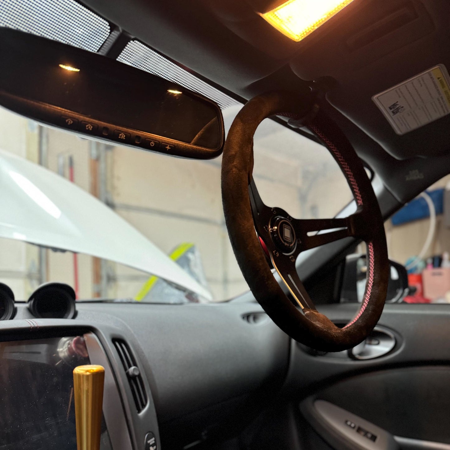 Custom steering wheel hook fits 370Z 2009-2021 Sun visor clip hanger holder