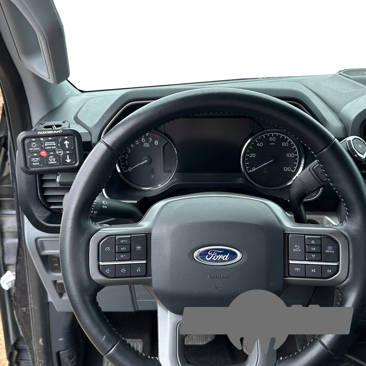 Custom Auxbeam mount cover bezel for 2021-2025 F150 Super duty 6-8 Gang