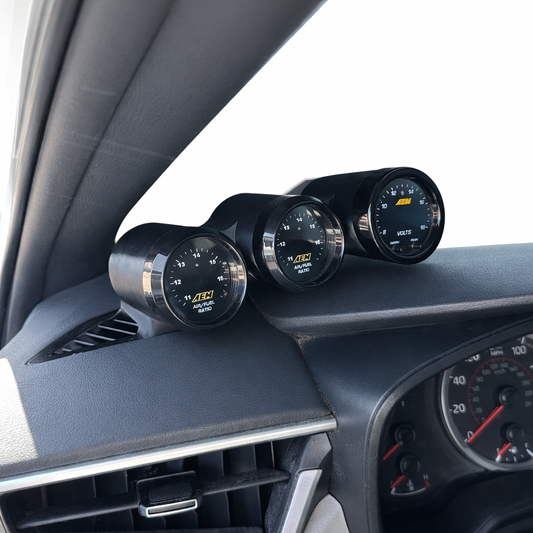 Triple gauge pod mount for 2019-2026 Toyota Corolla GR functional defrost vent