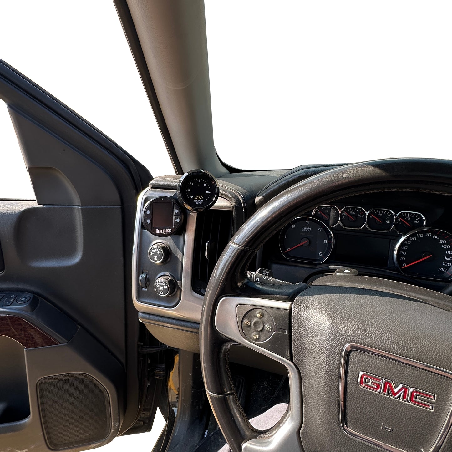 Dual gauge pod mount for 2015-2019 Silverado driver cubby snap-in
