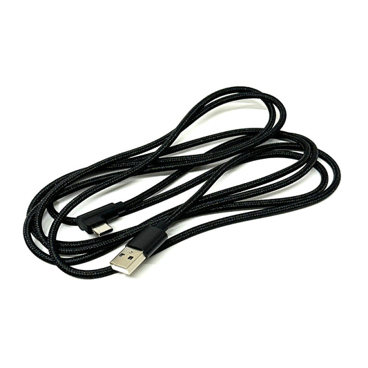 Extended Charging Cable 6.6ft Nylon Braided USB A to USB C