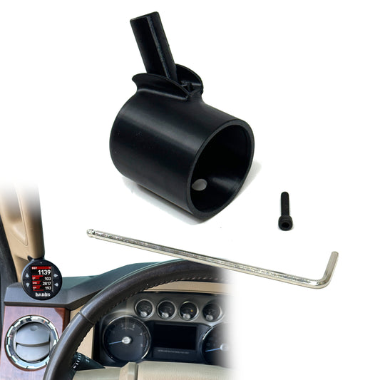 Gauge pod mount for 2011-2016 Ford F250 F350 Super Duty A-pillar grab handle cap
