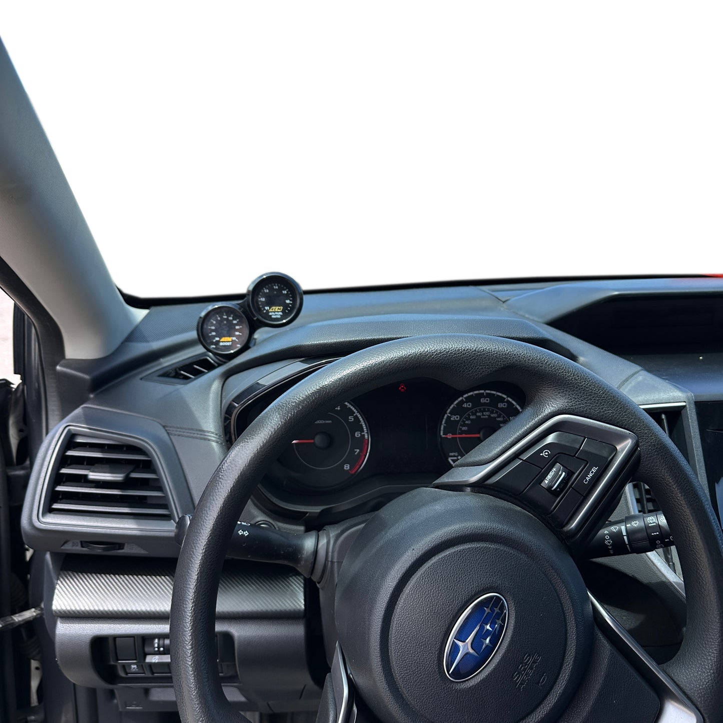 Dual gauge pod mount for 2017-2023 Crosstrek and Impreza functional defrost