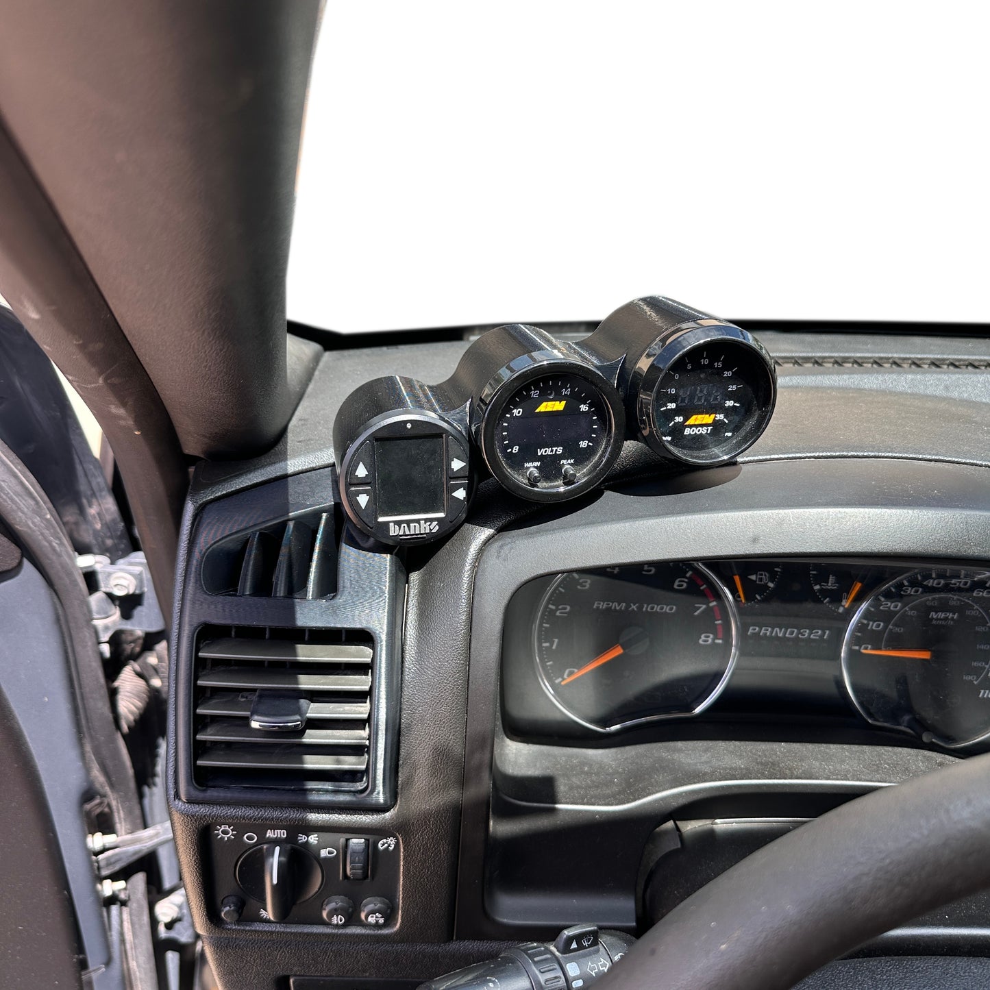 Triple gauge pod mount for 2004-2012 Colorado, Canyon driver vent bezel