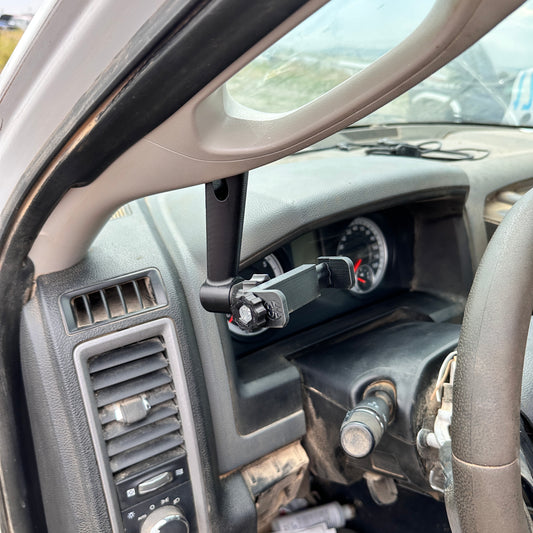 Custom phone mount for 2010-2018 Ram grab handle cap bolt on