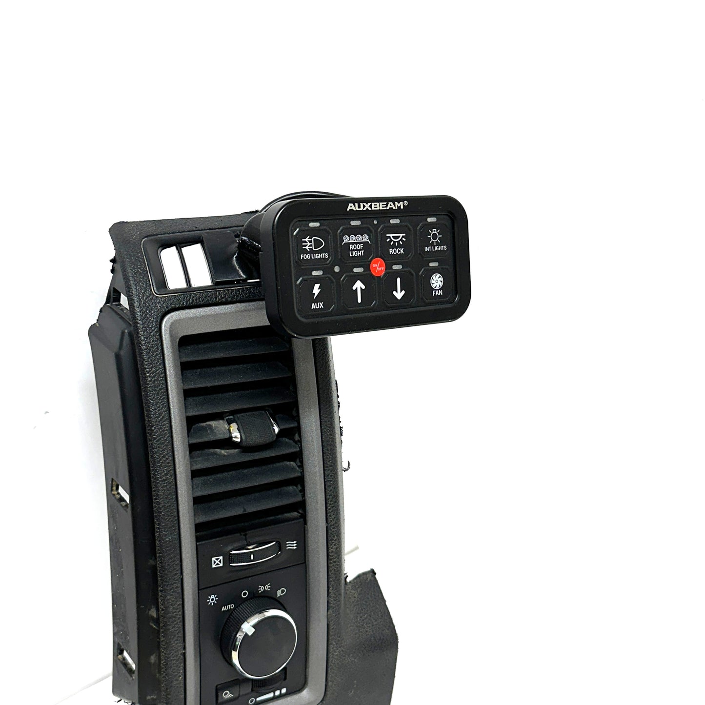 Custom Auxbeam mount for 2010-2018 Ram defrost vent 6 or 8 gang