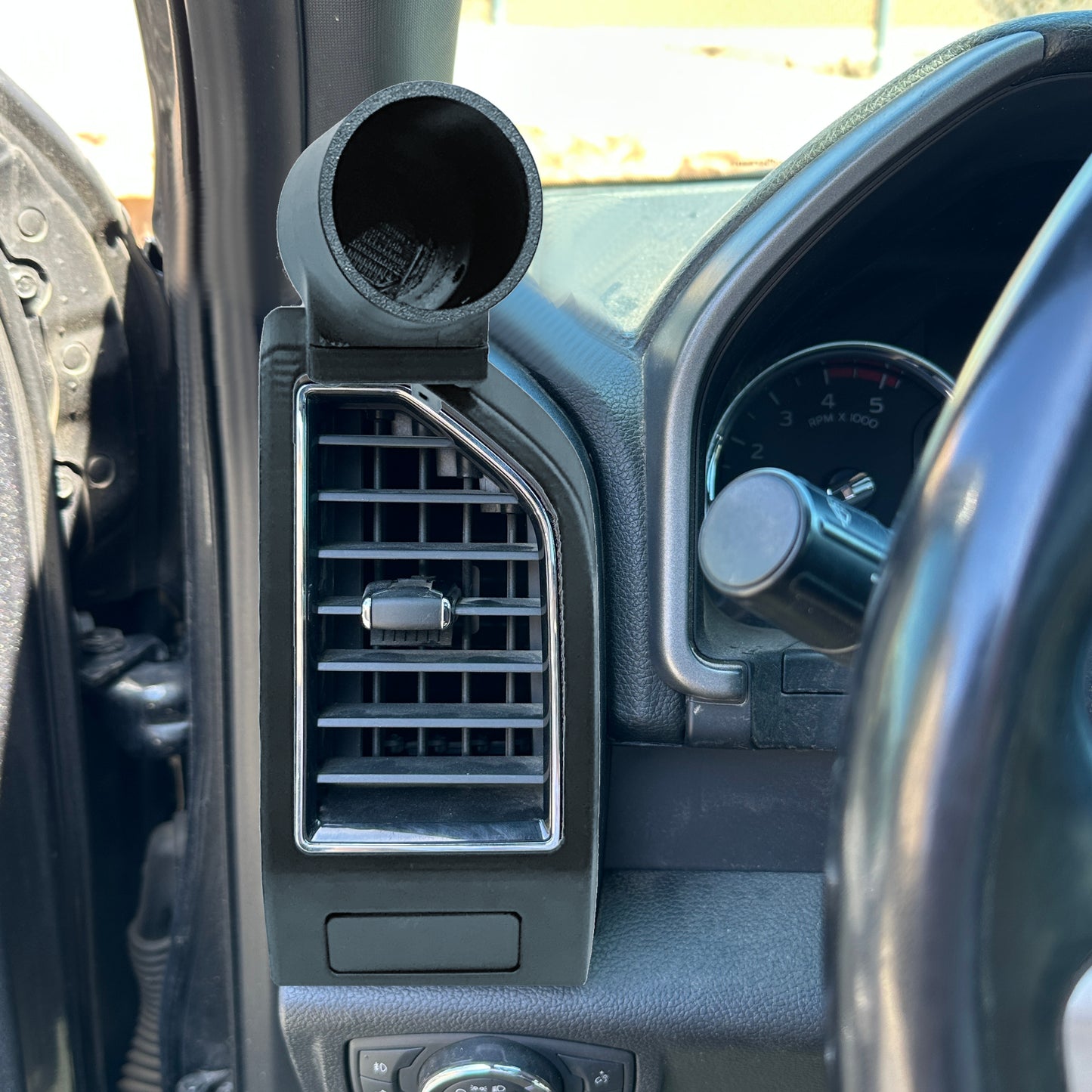 Single gauge pod mount for 2015-2020 Ford F150 vent bezel Fits Raptor 52mm
