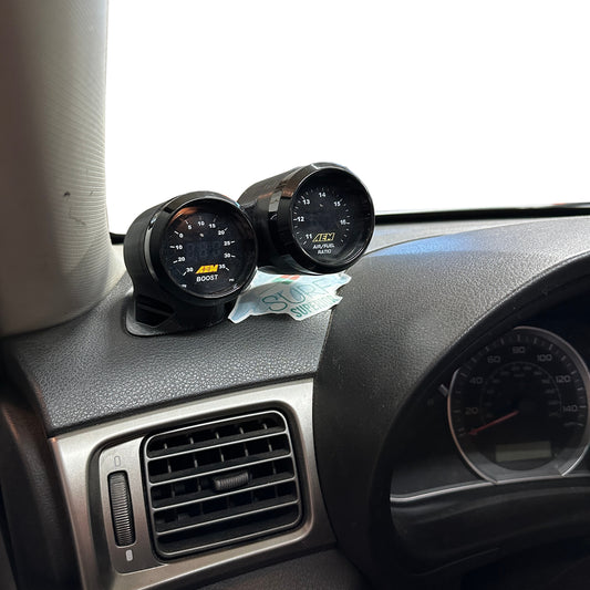 Dual gauge pod mount for 2008-2014 Impreza WRX Forester functional defrost