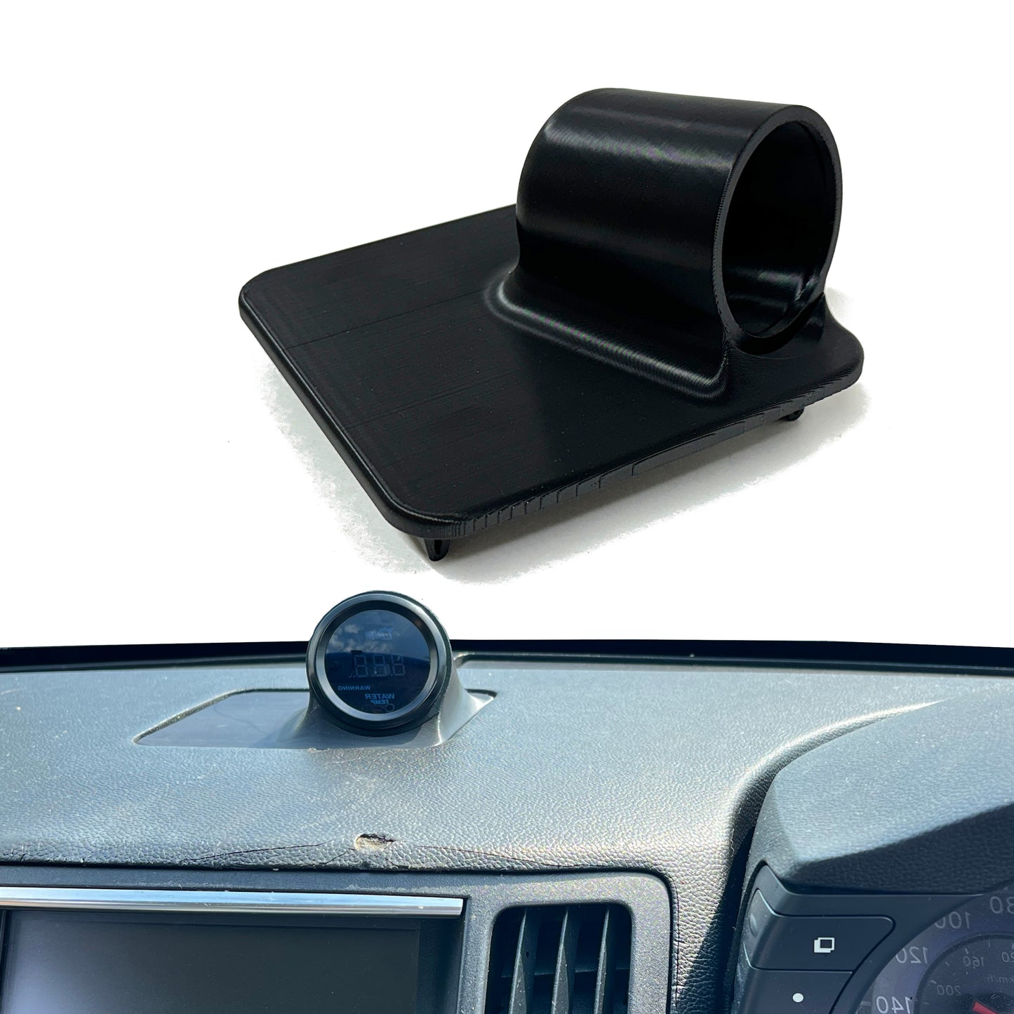 Single gauge pod mount for 2008-2013 Infiniti G37 Upper speaker cover snap-in