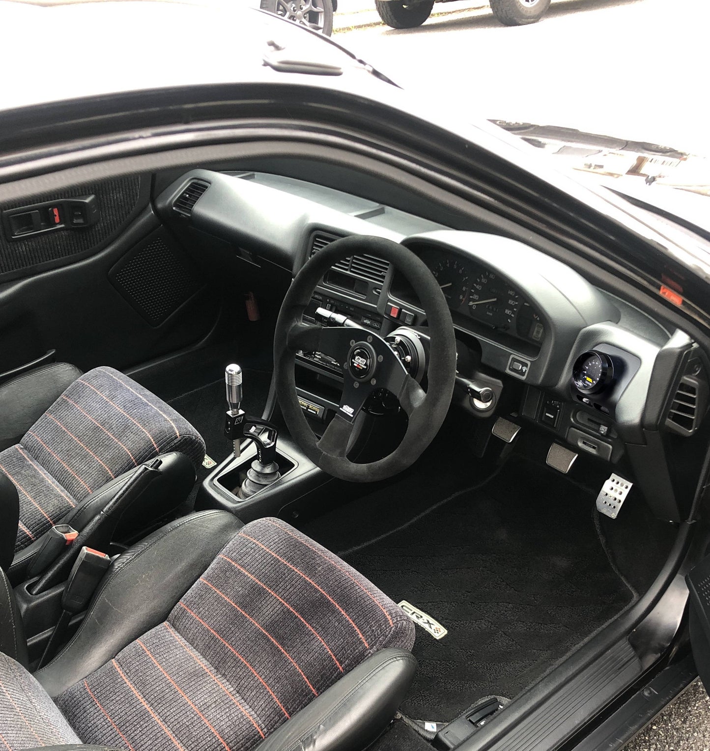 Single gauge pod mount for 1988-1991 Honda CRX functional defrost vent