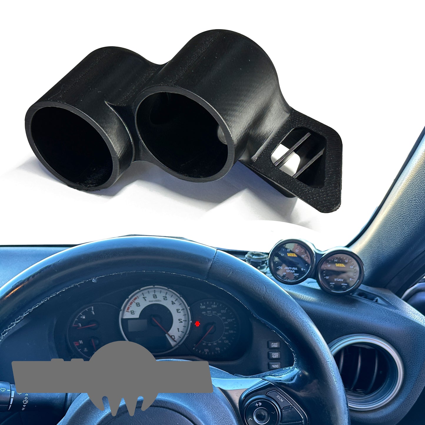 Dual gauge pod mount for 86 BRZ FRS 2013-2021 functional defrost vent