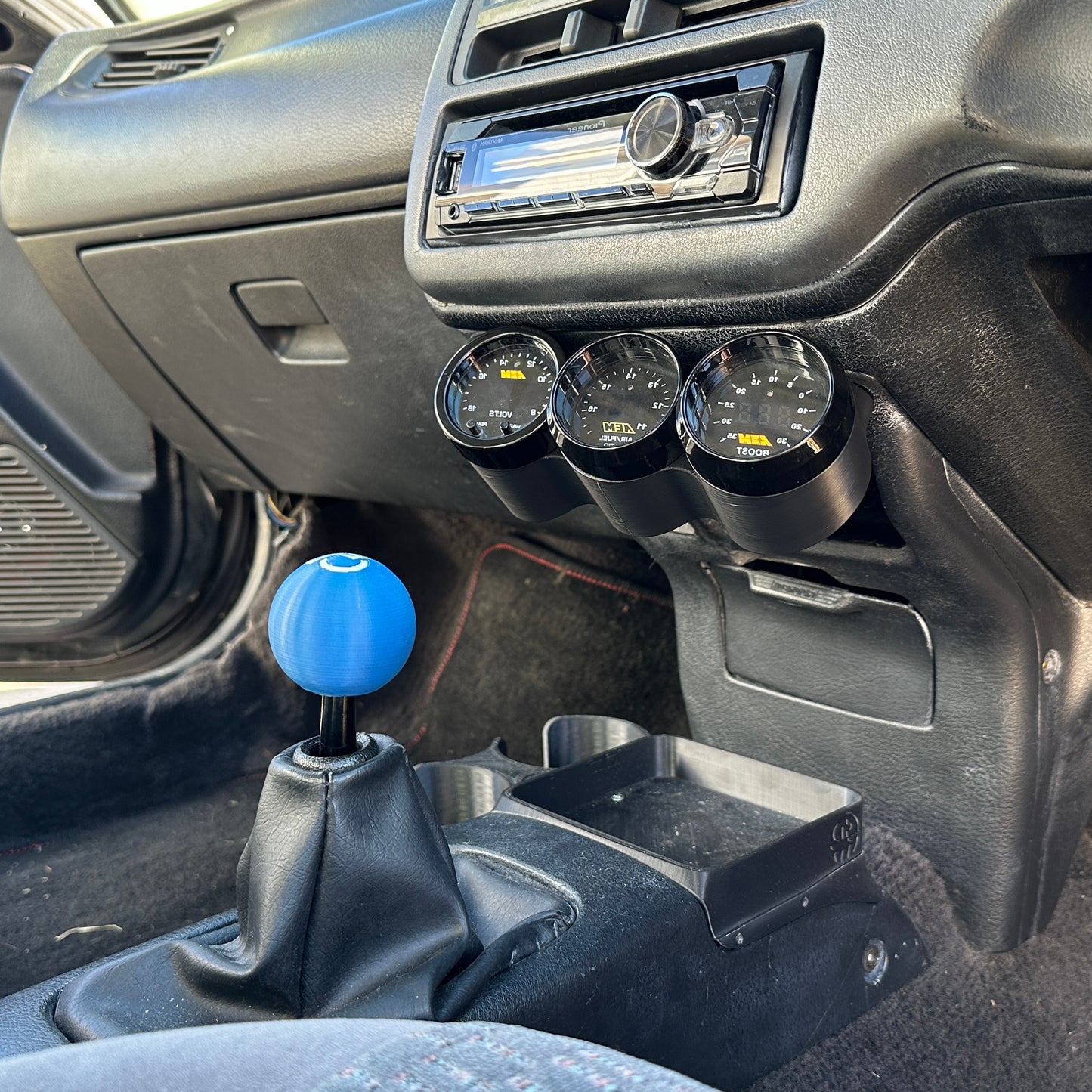 Triple gauge pod mount for 1992-1995 Civic EG lower factory bolt on