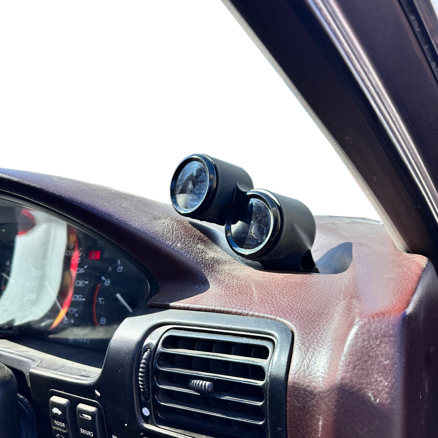 Dual gauge pod mount for 1990-1993 Accord CB7 functional defrost vent