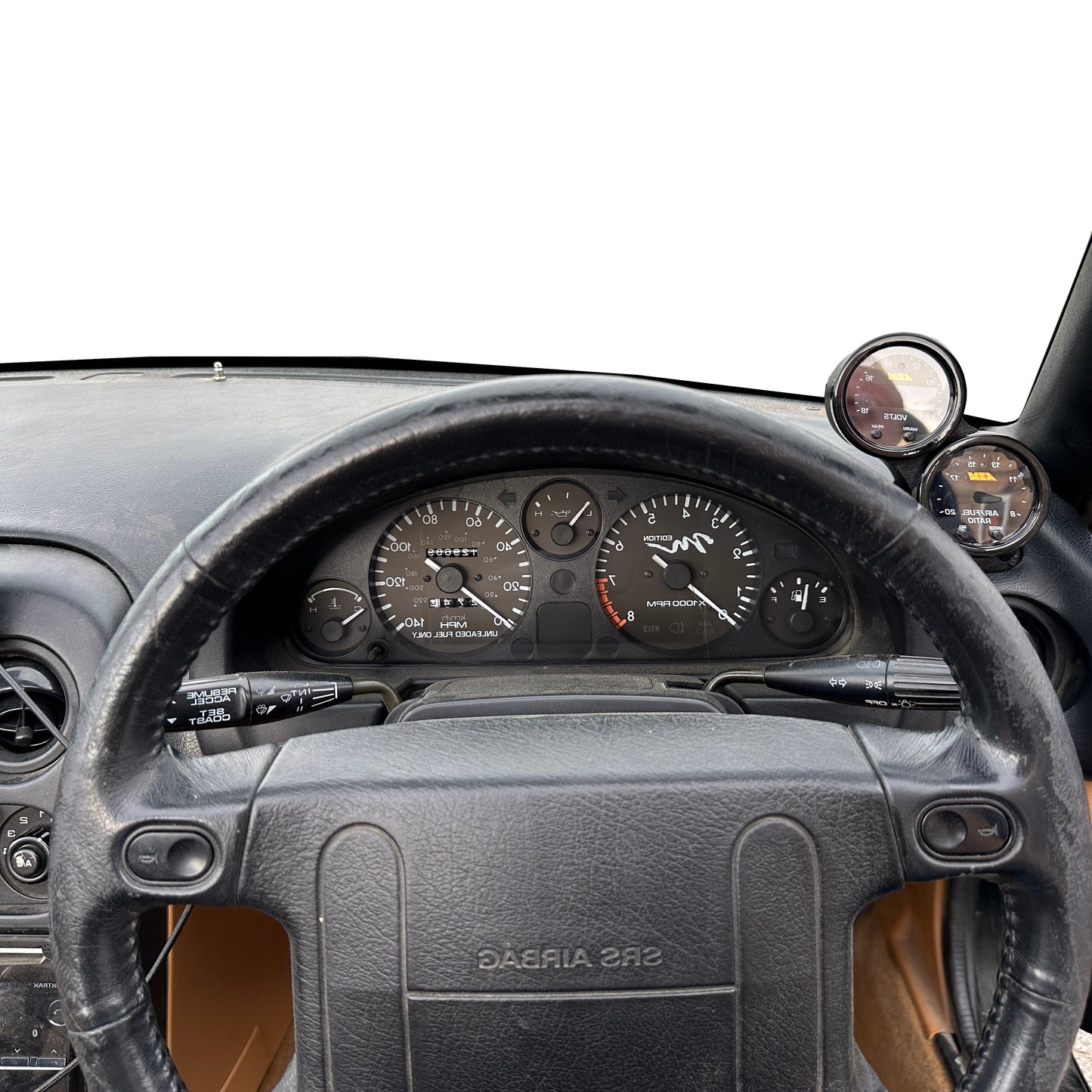 Dual gauge pod mount for 1994-1997 Miata NA MX5 functional defrost vent