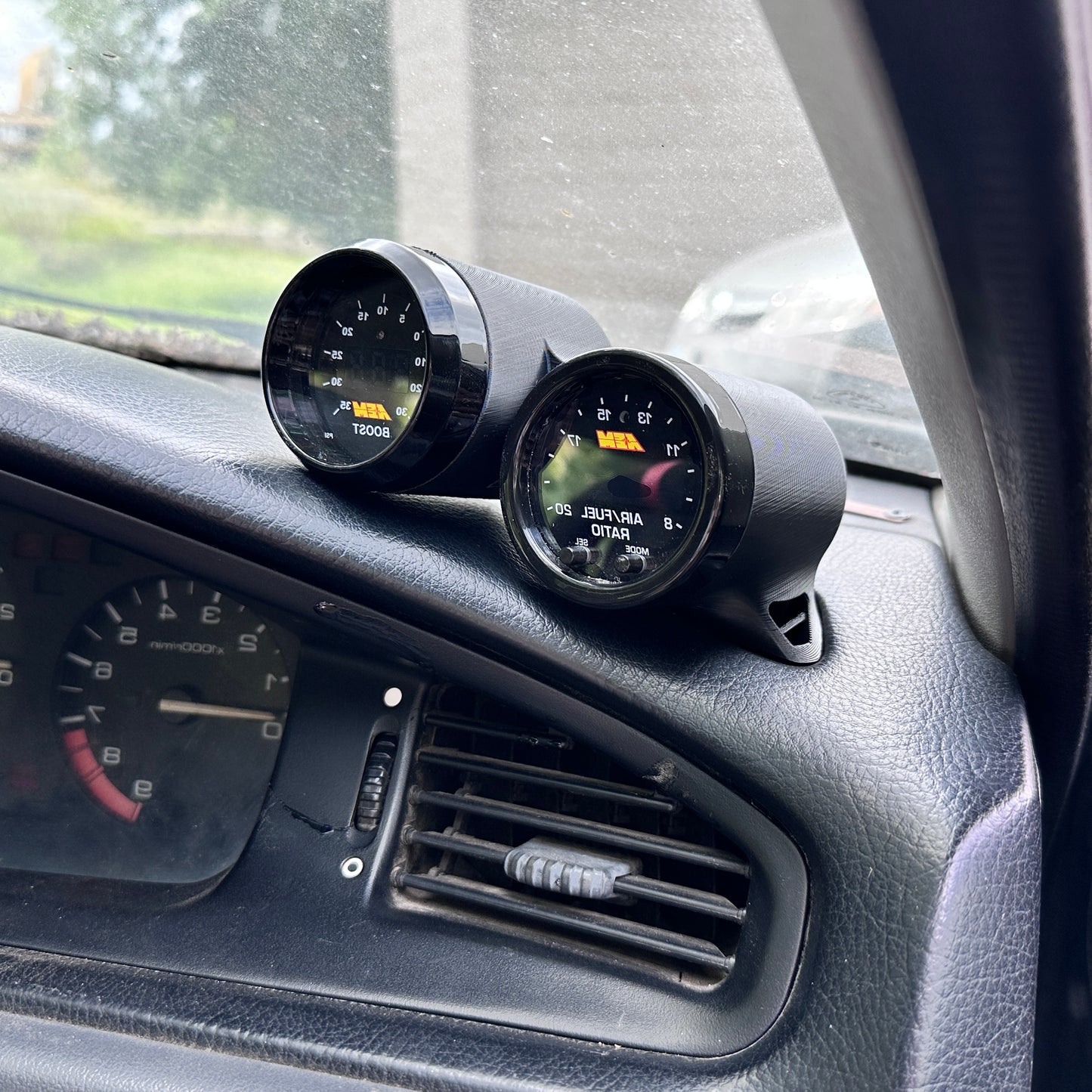 Dual gauge pod mount for 1992-1995 Civic EG functional defrost vent