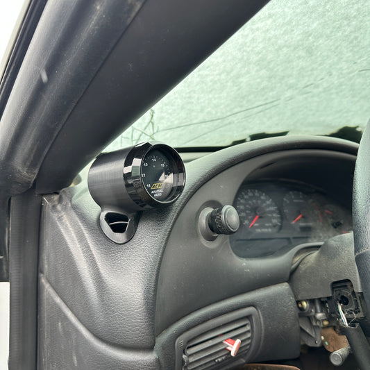 Single gauge pod mount for 1994-2004 Mustang functional defrost vent