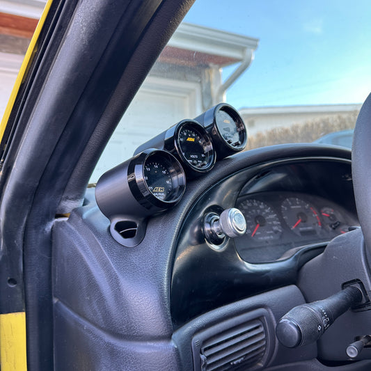 Triple gauge pod mount for 1994-2004 Mustang functional defrost vent