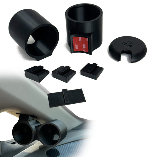 Universal Dual gauge pod mount 52mm rail steering column dash cluster