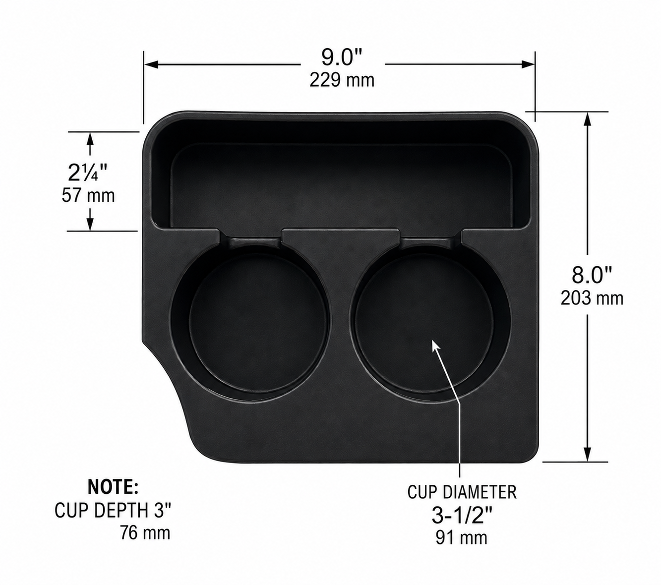 Cup Holder Storage Tray Upgrade for 2005-2011 Ford Ranger (AT)