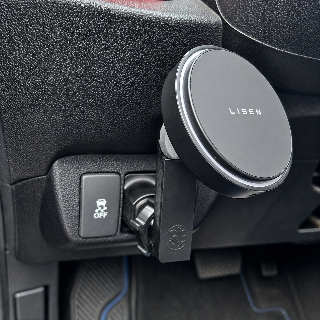 Blank button phone mount for 2003-2013 Honda Accord, Fit, or Civic (See Compatability)