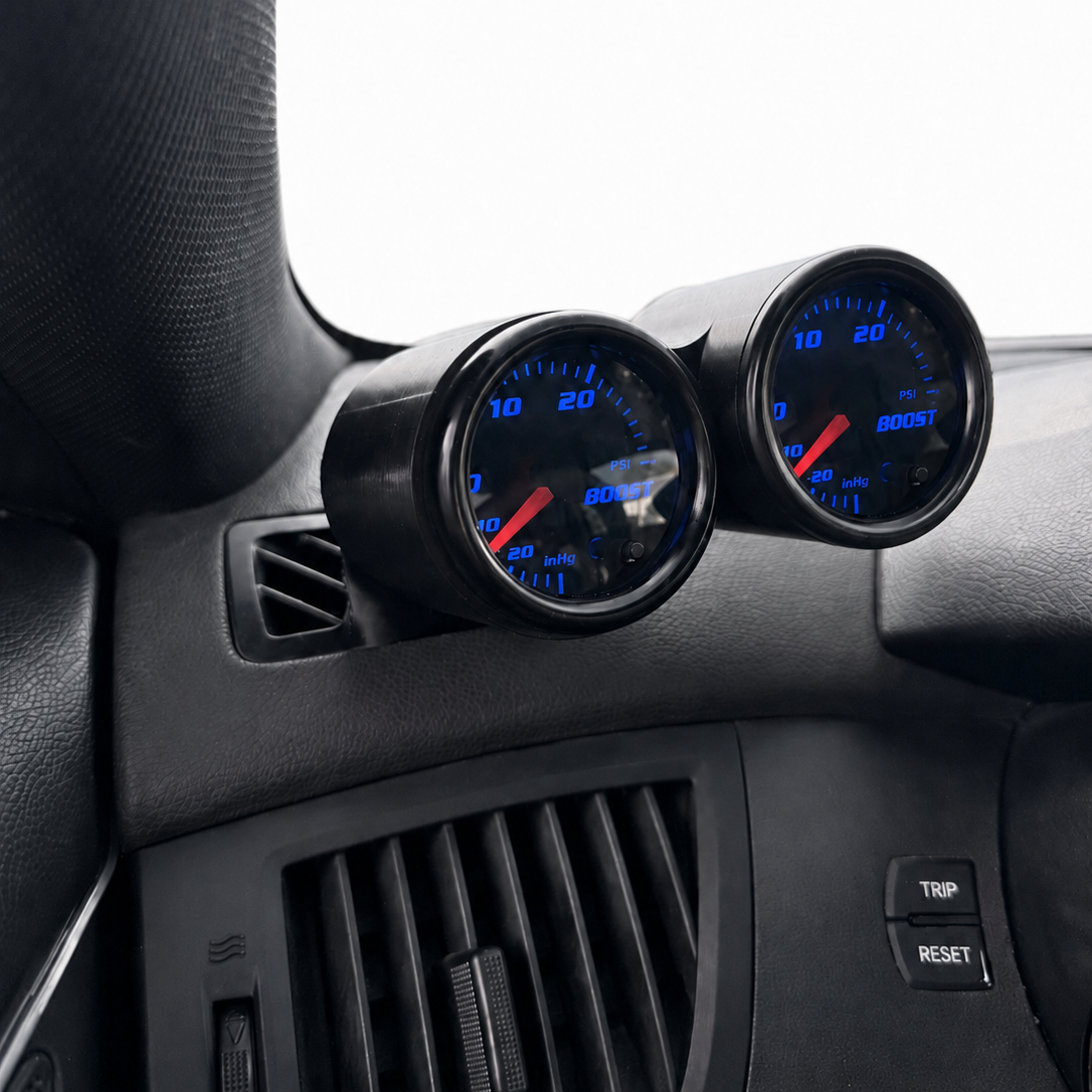 Dual gauge pod mount for 2010-2012 Hyundai Genesis Coupe Defrost vent