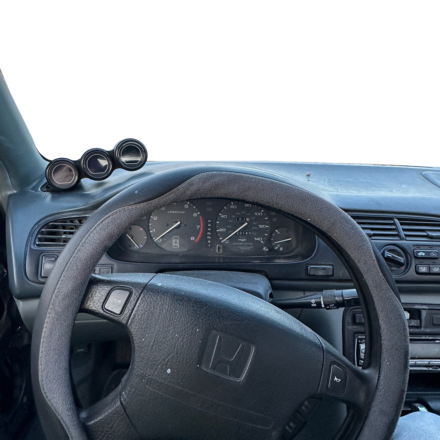 Triple gauge pod mount for 1994-1997 Accord functional defrost vent