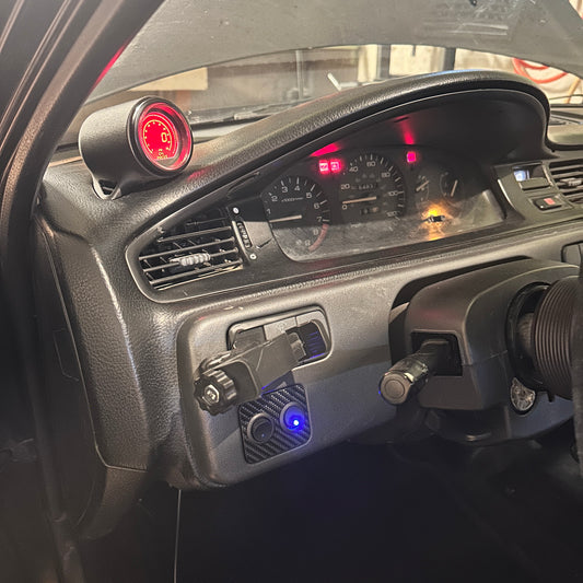 Dual aux switch plate fits 1992-1995 Civic EG blank power mirror location