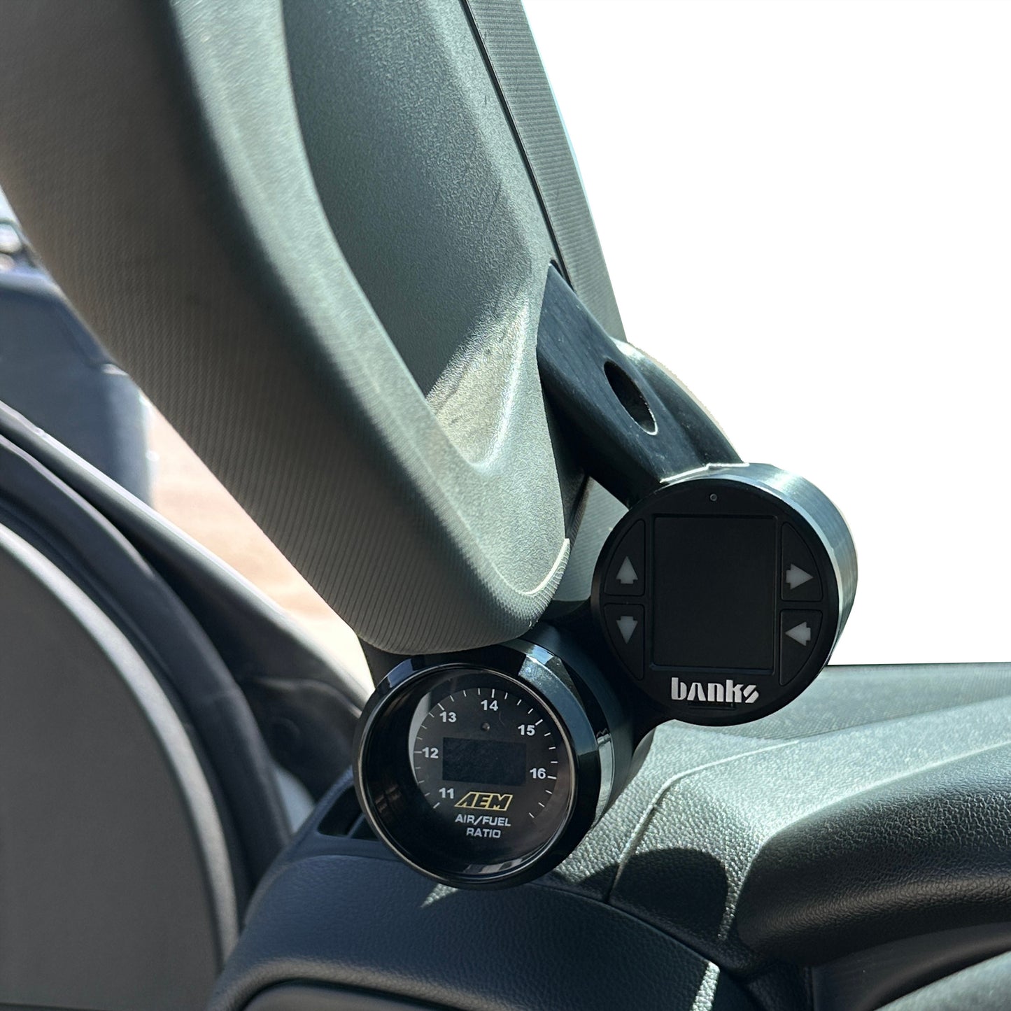 Dual gauge pod mount for 2019-2025 Chevy Silverado 1500 2500 3500 Sierra pillar