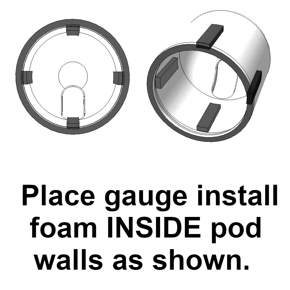 20MM GAUGE SPACER INSTALL 52MM GAUGE DIAMETER