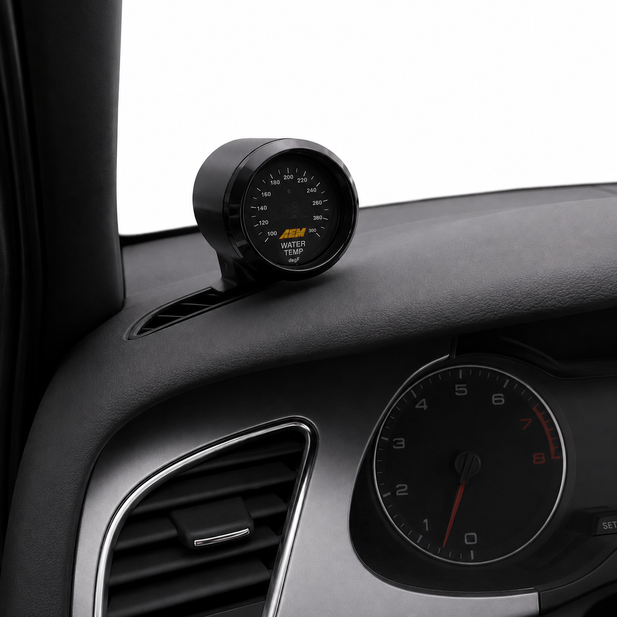 Single gauge pod for Audi A4, S4 2009-2016 functional defrost vent 52mm