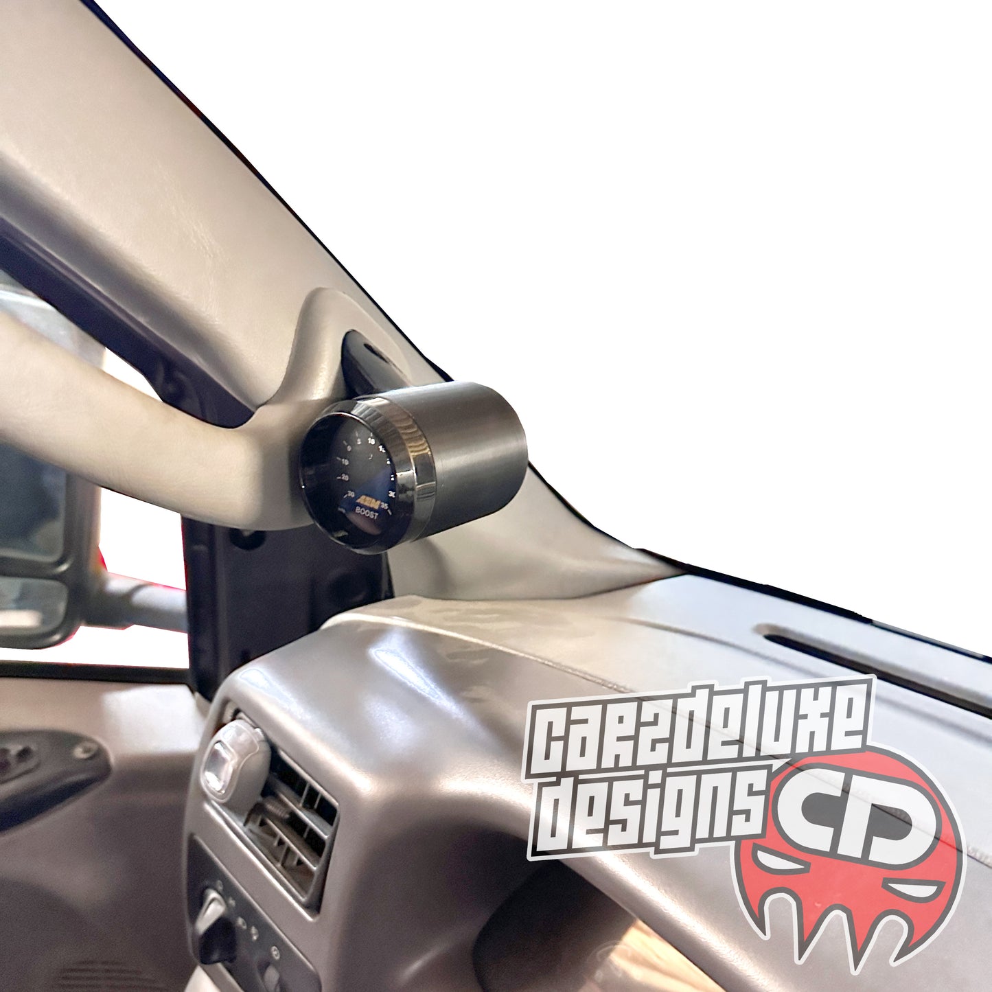 Custom gauge pod 1999-2007 F250 F350 A-pillar handle Bolt on