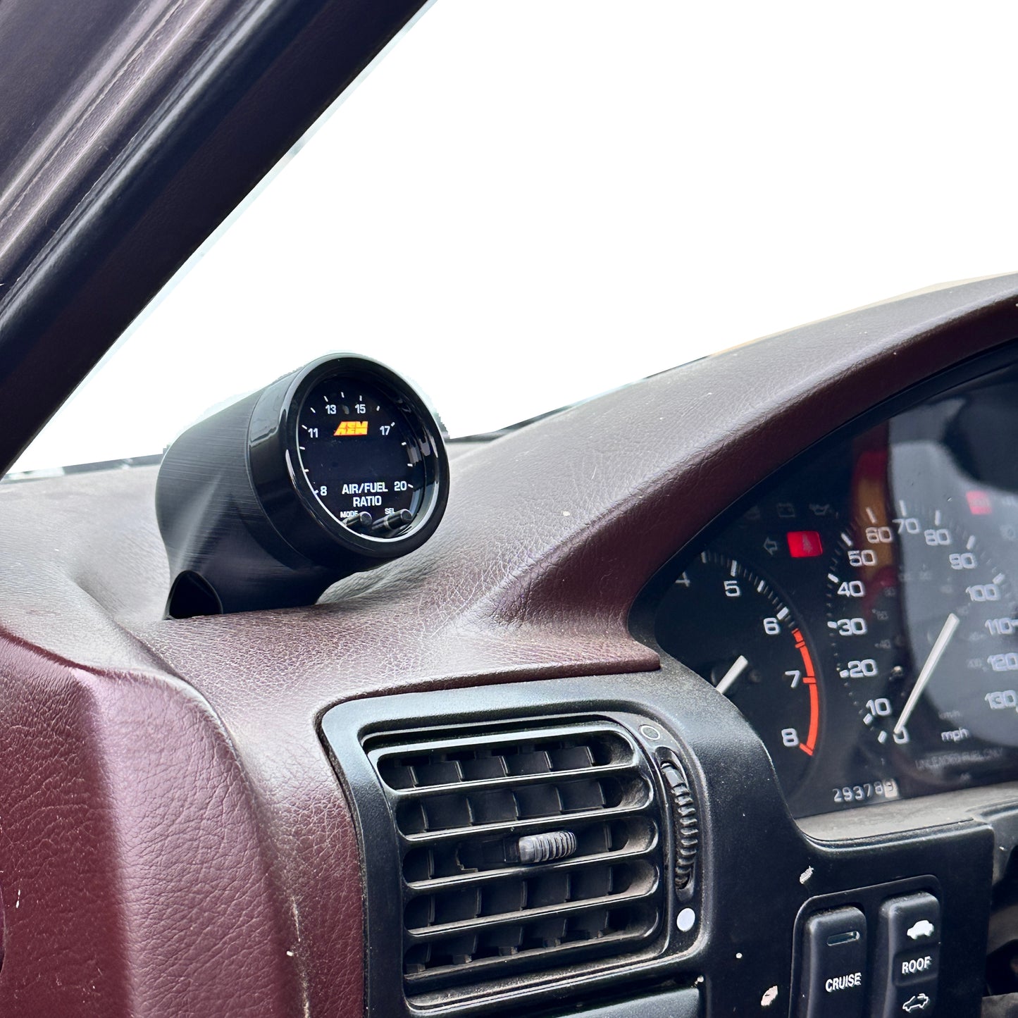 Single gauge pod mount for 1990-1993 Accord CB7 functional defrost vent