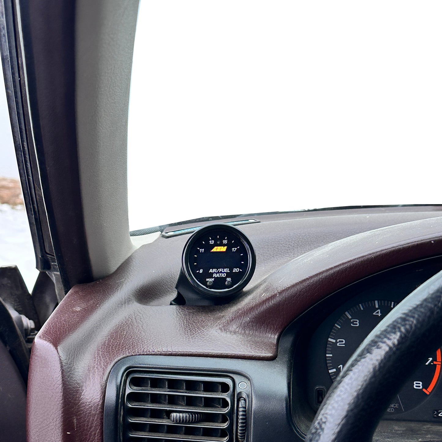 Single gauge pod mount for 1990-1993 Accord CB7 functional defrost vent