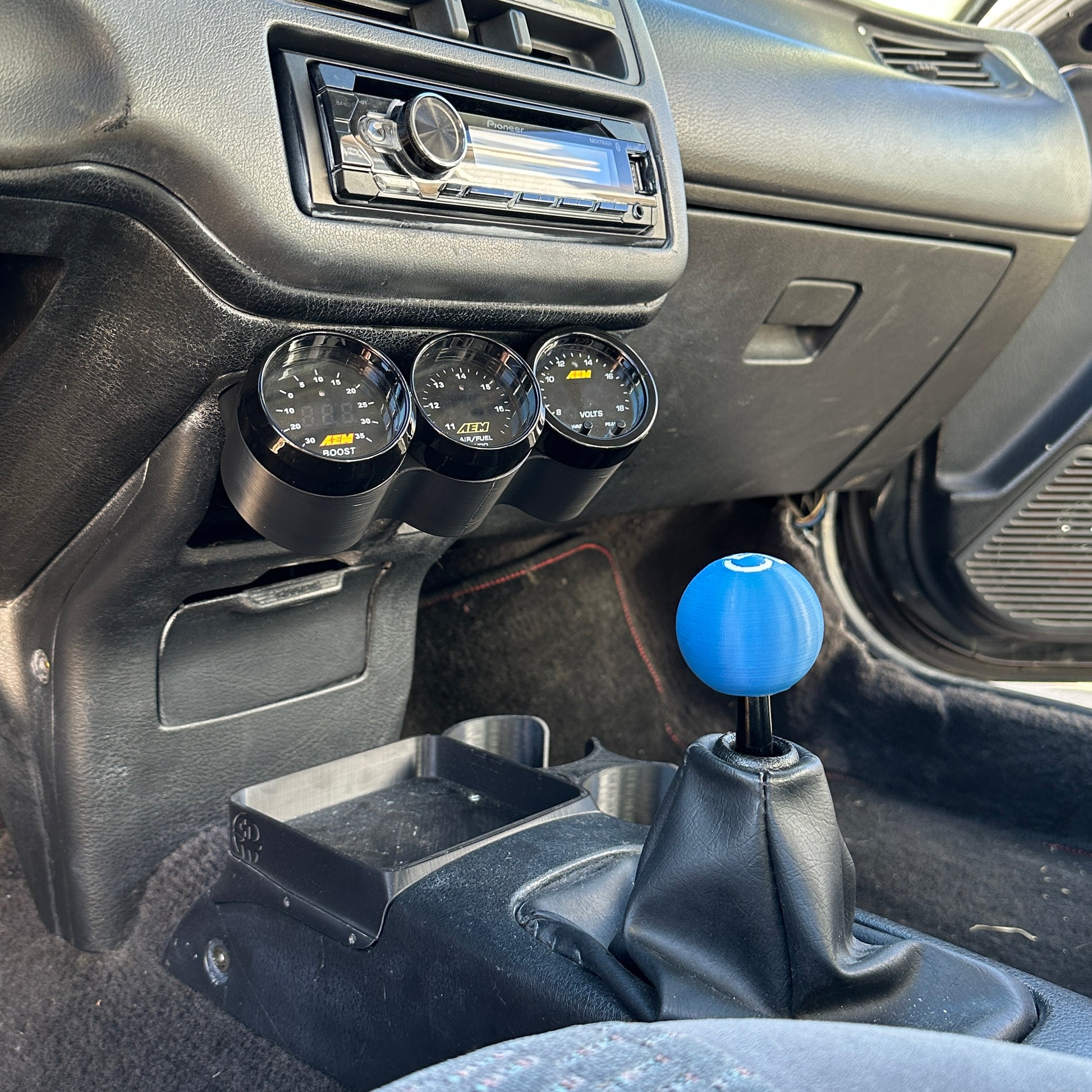 Triple 2-DIN 50mm Gauge Meter Mount Holder – In-Dash Pod For Civic, Unbranded Plastic