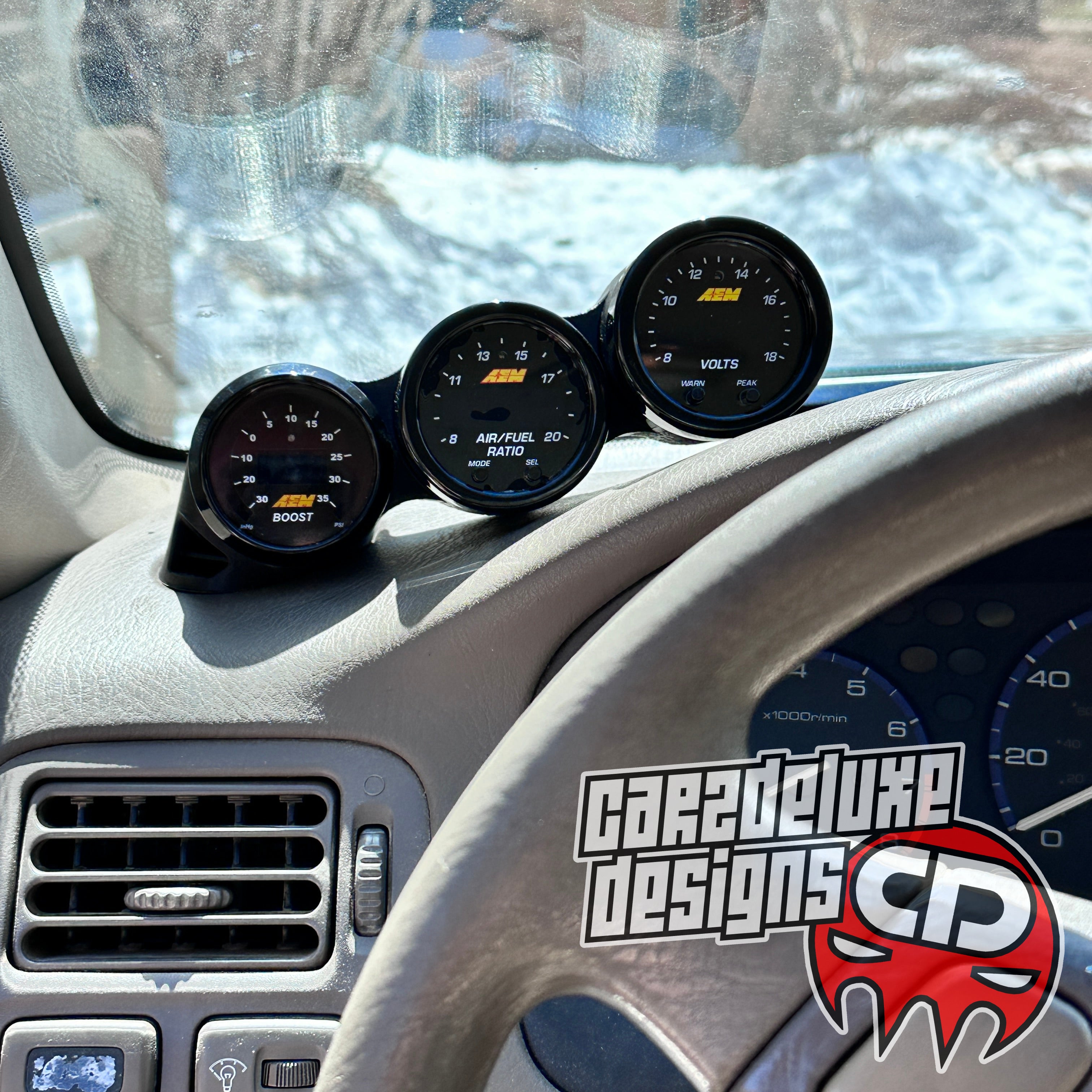 Triple gauge pod mount for 1996-2000 civic EK functional defrost vent ...