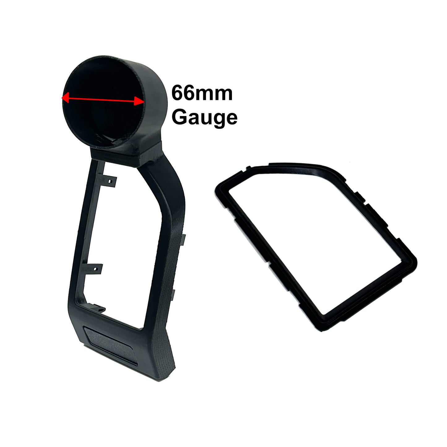 Single 66mm gauge pod mount for 2015-2020 Ford F150 vent bezel Fits Raptor