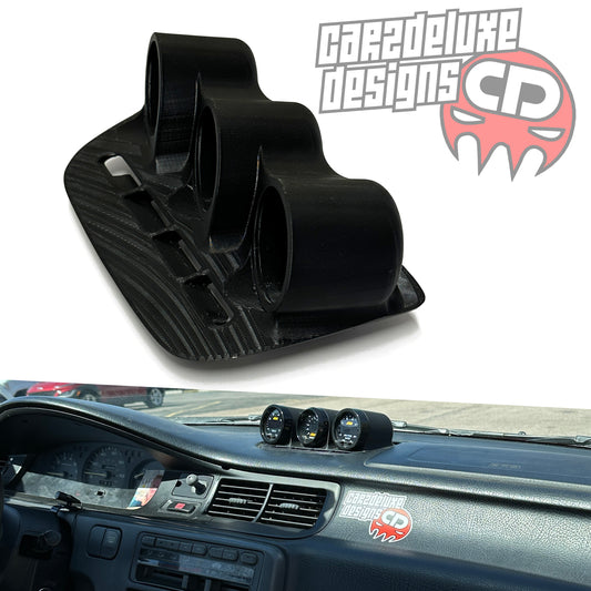 CARZDELUXE TRIPLE GAUGE POD FITS 1992-1995 CIVIC EG DEFROST VENT