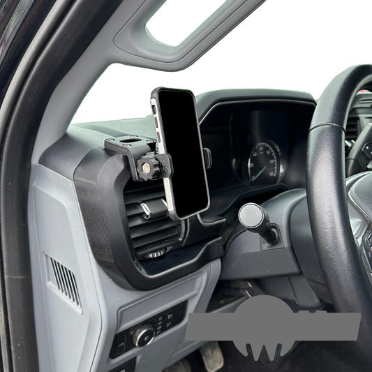 Custom Phone mount holder for 2021-2025 F150 Vent Bezel snap-on
