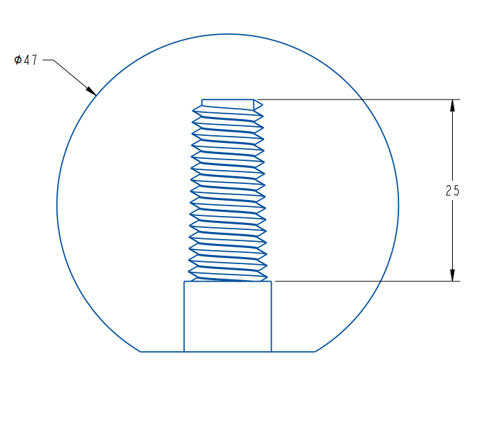 Handicap Shift knob 3D printed thread M8|M10|M12