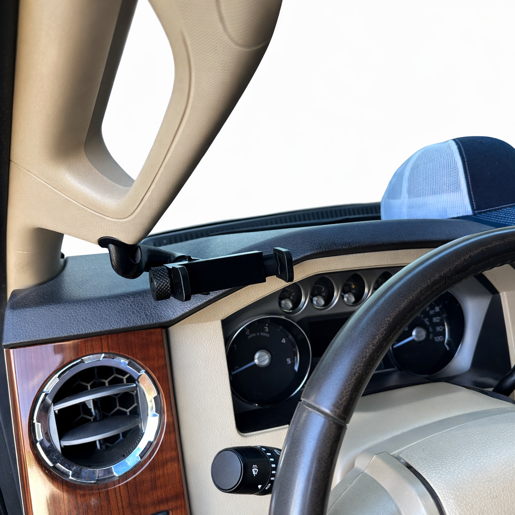 Custom phone mount for 2011-2016 F250 F350 pillar grab handle Bolt-on