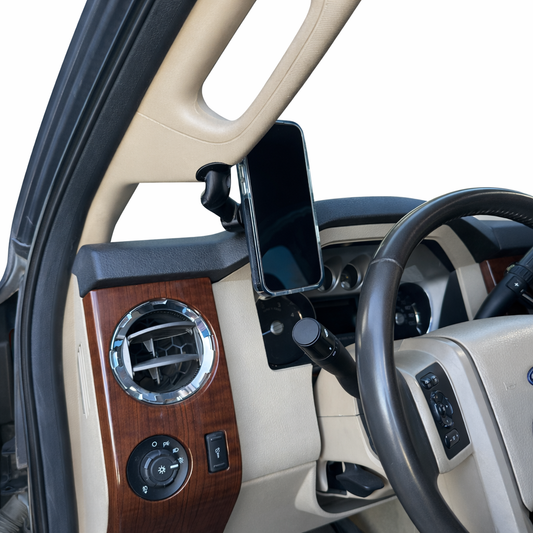 Custom phone mount for 2011-2026 F250 F350 pillar grab handle Bolt-on