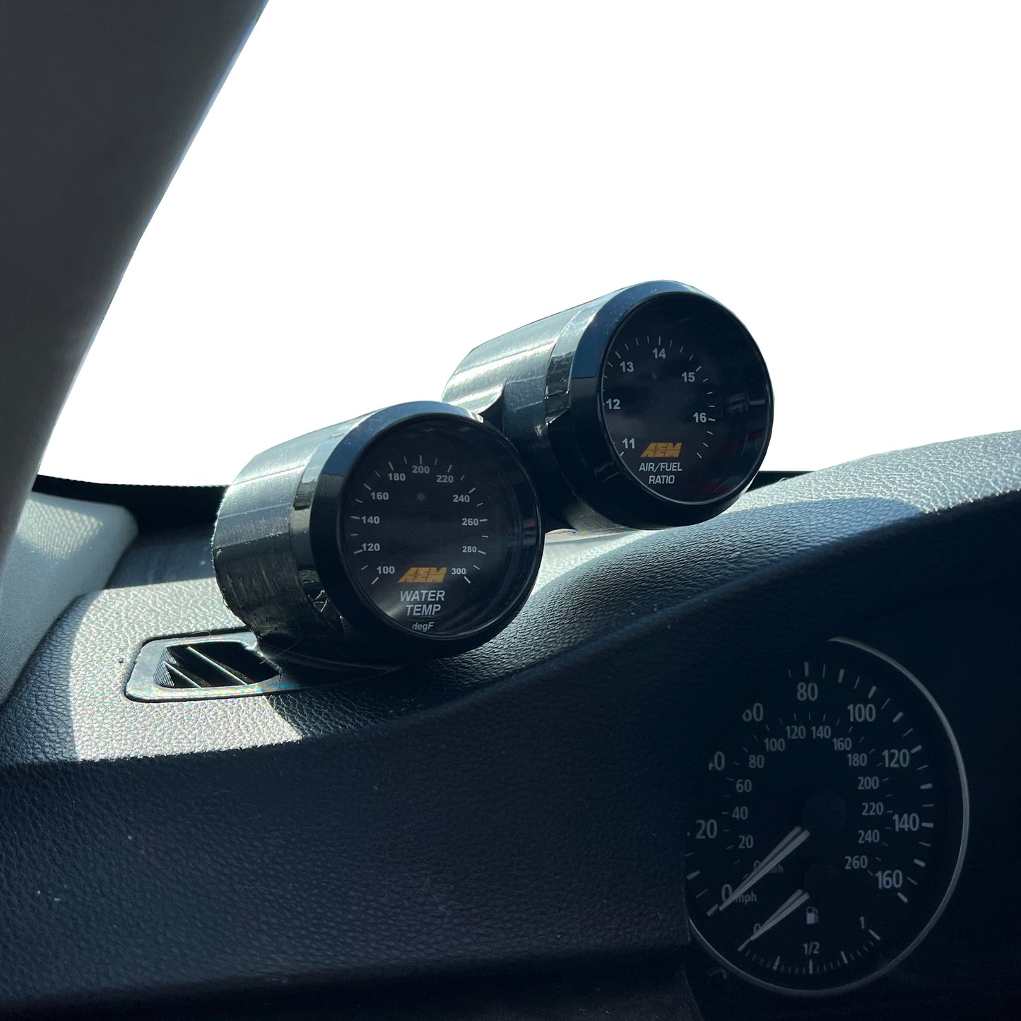 Dual gauge pod mount for 2006-2013 BMW E90 E92 E91 Functional vent