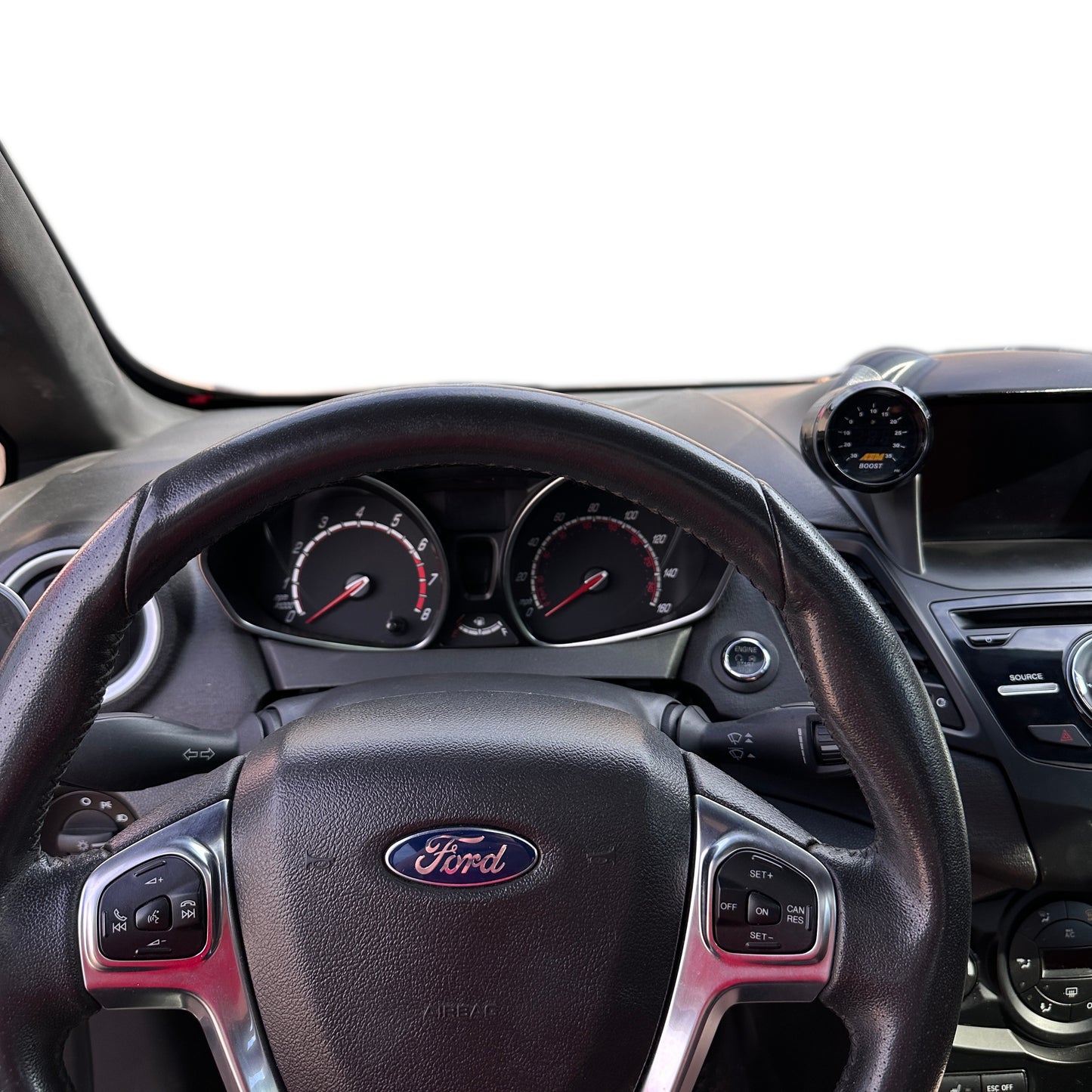 Single gauge pod mount for 2014-2019 Fiesta ST center display hood