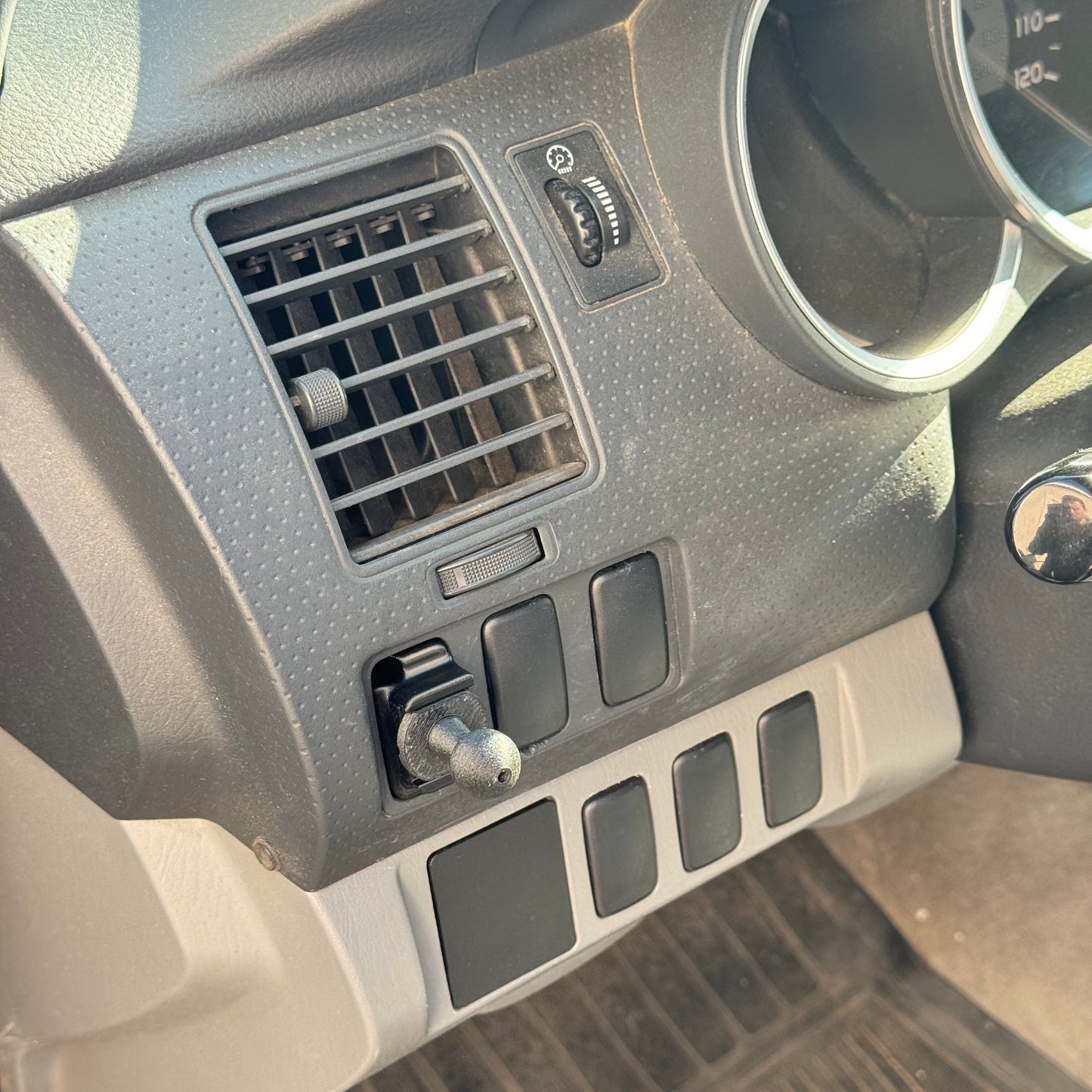 Custom ball mount for Toyota Tacoma 2005-2015 replaces blank button 1" or 17mm