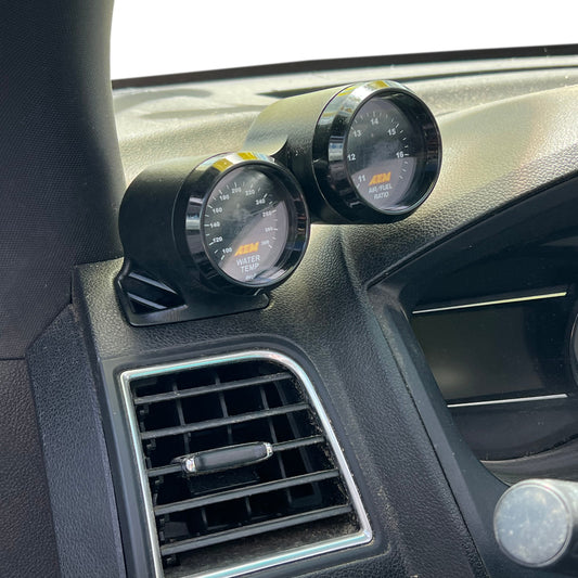 Dual gauge pod mount for 2011-2019 Ford Explorer functional defrost vent