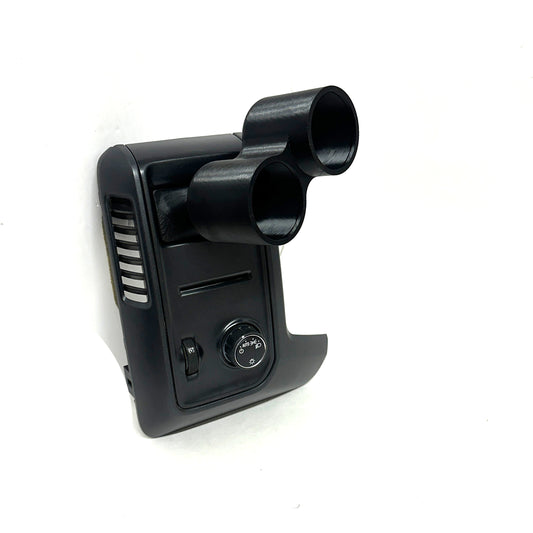 Dual gauge pod mount for 2015-2019 Silverado driver cubby snap-in