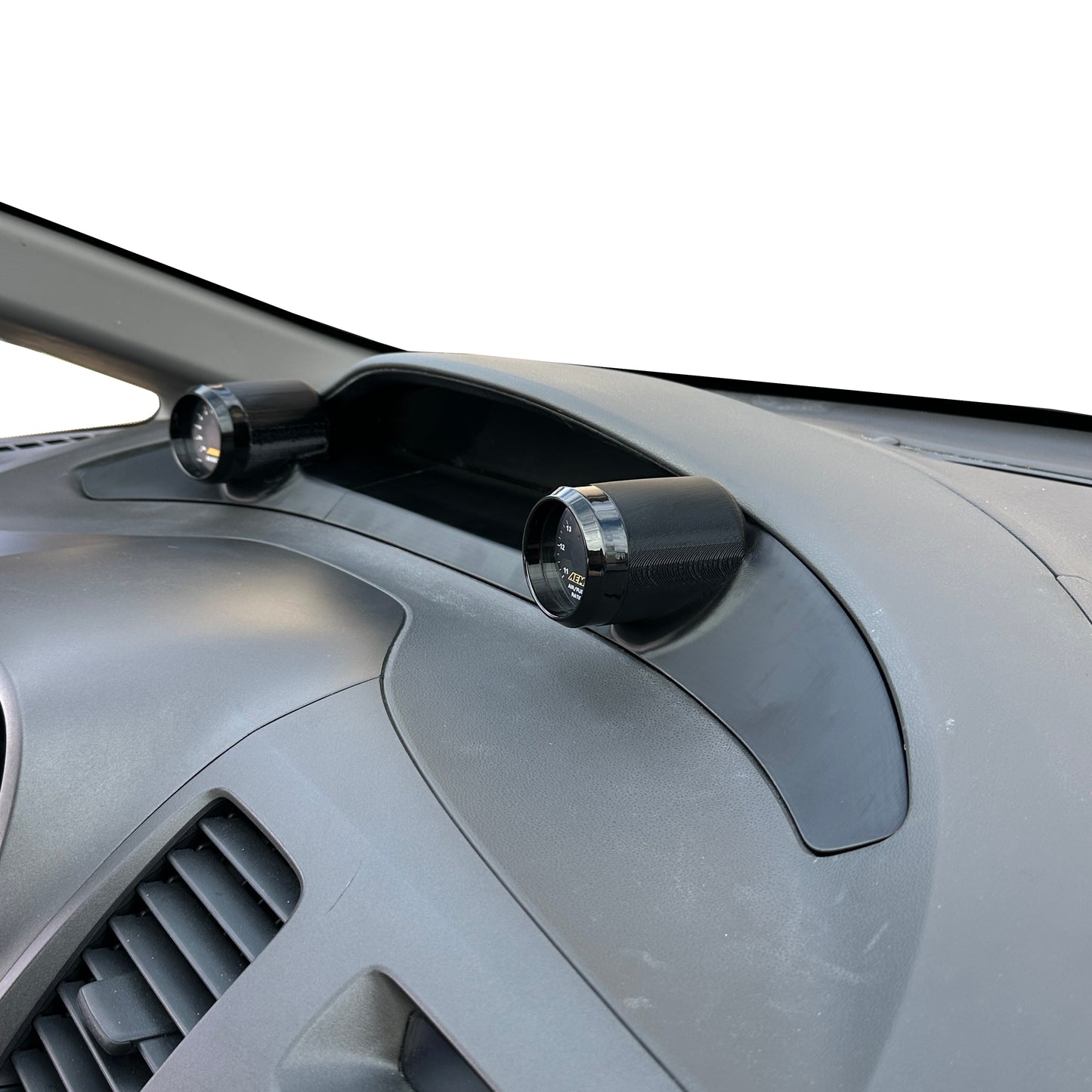 Dual gauge pod mount for 2006-2011 Civic 8th gen bezel snap in 52mm