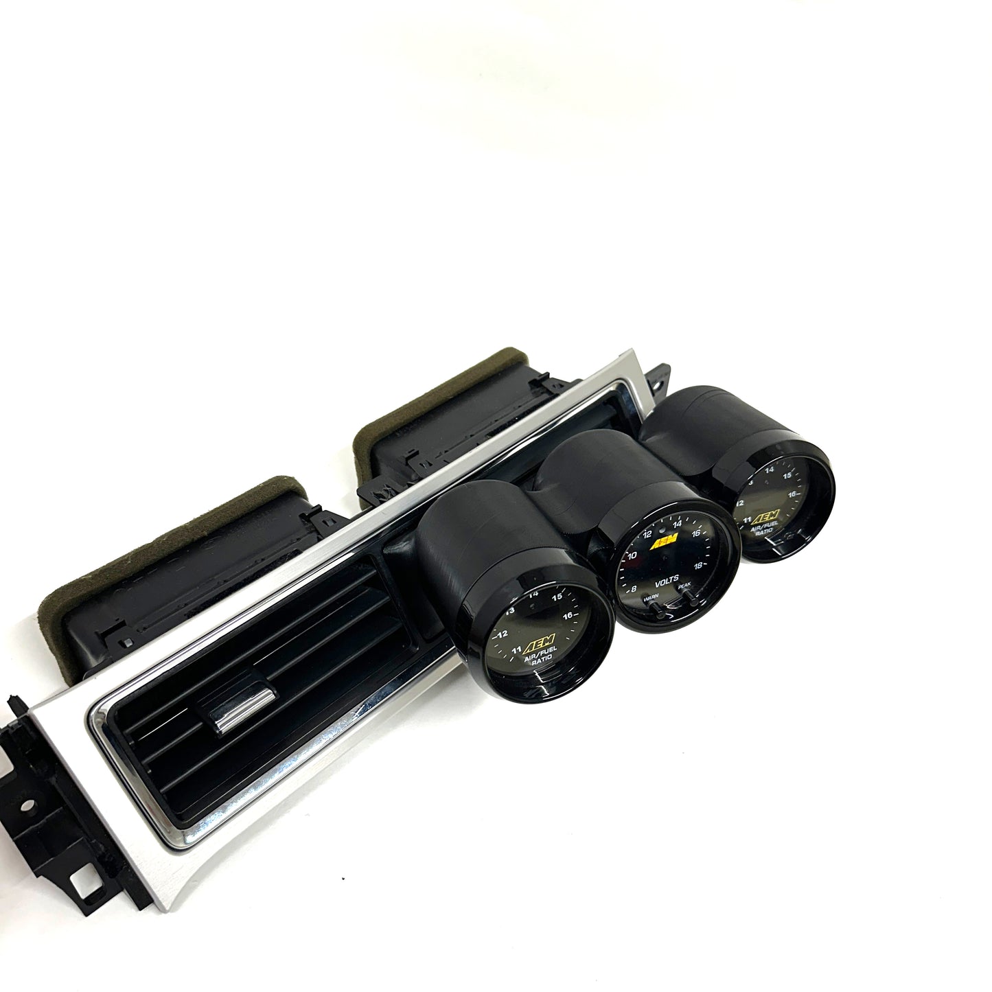 Triple gauge pod mount for 2010-2014 Mustang Replaces 12v plug