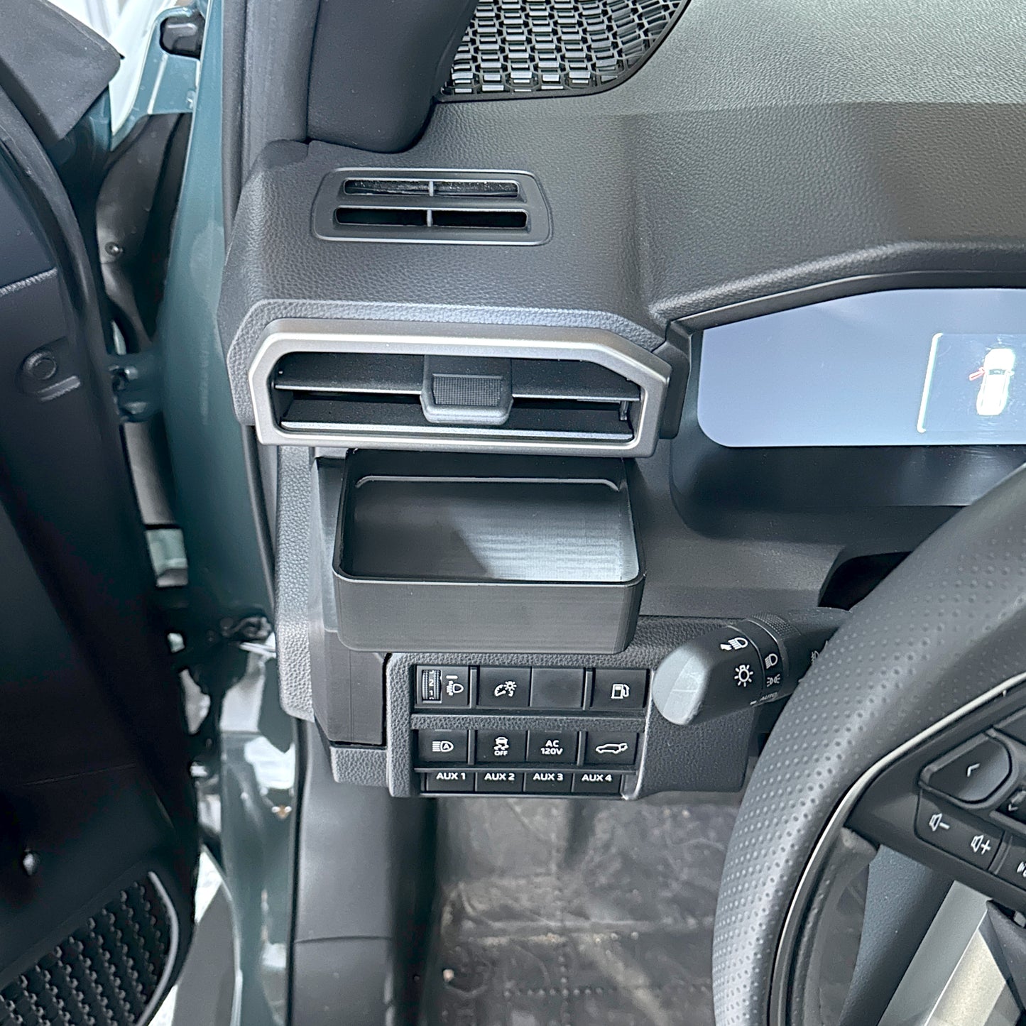 Custom driver storage cubby for Toyota 4Runner 2025-2030 replaces blank panel